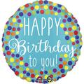 Loftus International 18 in. Birthday to You Dots Balloon, 18PK A3-5148